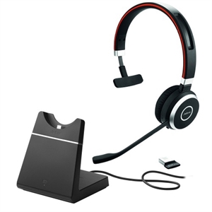 Jabra Evolve 65 MS Mono headset inkl. ladestander